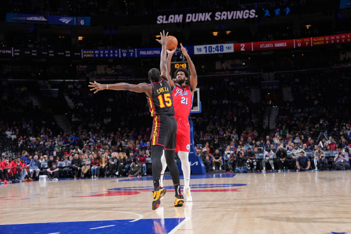 76人取胜老鹰，恩比德砍下28分